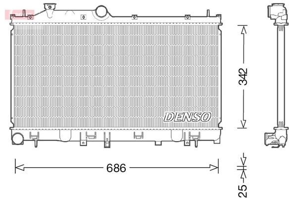 Su Radyatörü  DENSO DRM36022