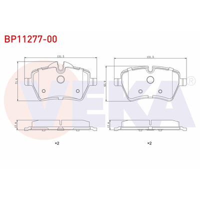 Fren Disk Balata Ön MINI Countryman (R60)(2010->2016)  VEKA BP11277-00