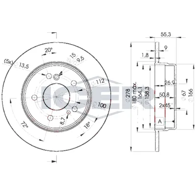 Fren Disk Ayna Arka Sağ ve Sol AP M2181P