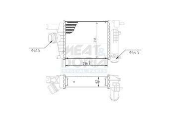 Turbo Radyatörü  MADE IN TAIWAN 1486-4835  144961381R
