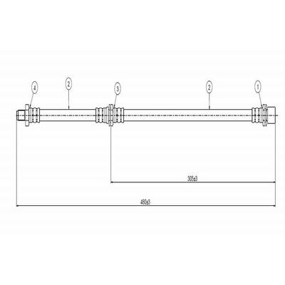 Fren Hortumu Ön Sağ veya Sol CAVO C800 208A