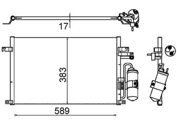 Klima Radyatörü  MAHLE AC 644 000S  96471946 96888889