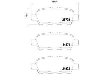 Fren Disk Balata Ön BREMBO P 56 087  D40604BA0B D40601GZ0C D40603NK0A