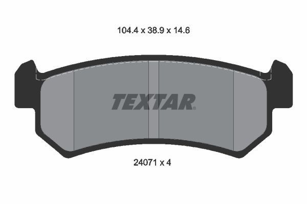Fren Disk Balata Arka Daewoo Nubira Limousine (2003->)  TEXTAR 2407101