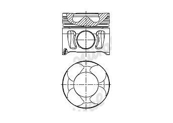 Piston (89.00MM-STD)  GOETZE 87-71978-STD  93161855 93161854 4431755 4431754 7701477439 7701477440 852290