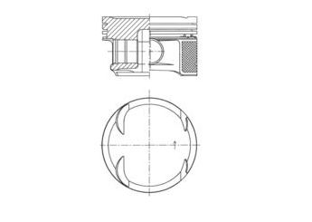 Piston (82.00MM-STD)  KOLBENSCHMIDT 41724600  A2710306417 40700 2710302117 271 030 21 17 2710304117 271 030 41 17 2710306417 271 030 64 17 A2710302117 A 271 030 21 17 A2710304117 A 271 030 41 17 A 271 030 64 17