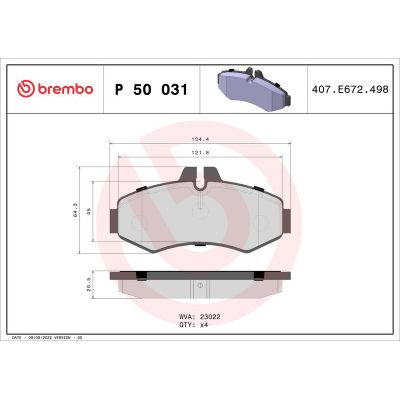 Fren Disk Balata Ön BREMBO P 50 031