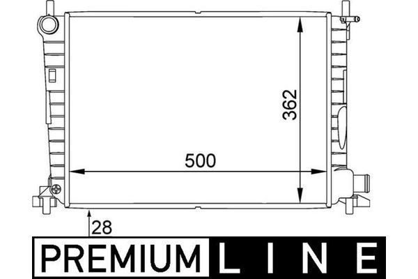 Su Radyatörü  Ford Fiesta Courier (DX)(2000->)  MAHLE CR 381 000P