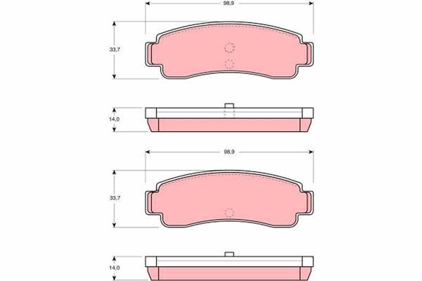 Fren Disk Balata Arka Nissan Sunny Lim. (N13)(08.1986->)  TRW GDB982