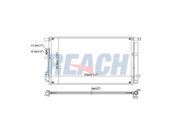 Klima Radyatörü  VALEO 822614  97606D7550 97606D7500