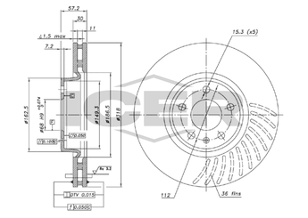 Fren Disk Ayna Ön Sağ ve Sol WALBURG WBD1455D  80A615301 8W0615301AA 8W0615301H 80A615301E