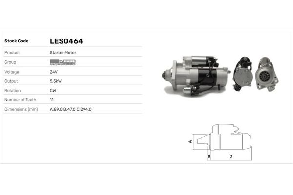 Marş Dinamosu  LUCAS ELEKTRIK LES0464