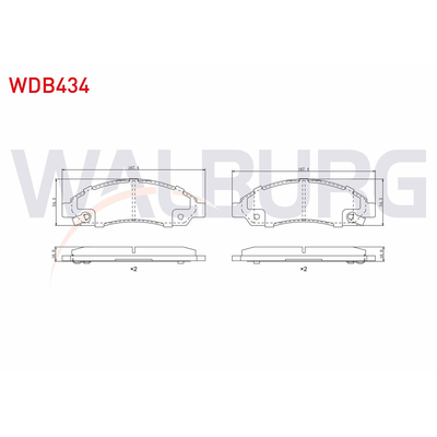 Fren Disk Balata Ön WALBURG WDB434