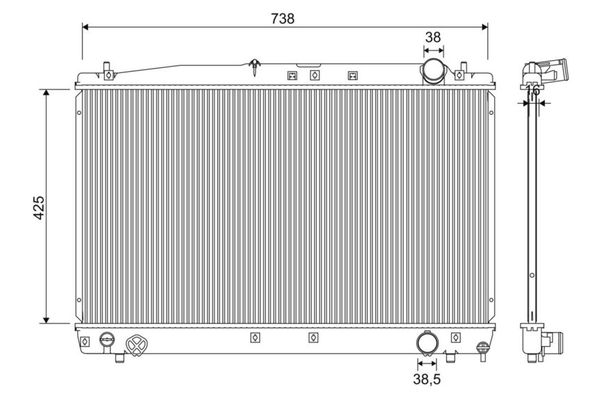 Su Radyatörü  Toyota Avensis Verso (M20)(2001->)  VALEO 701349