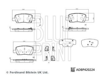 Fren Disk Balata Arka BLUE PRINT ADBP420224  58302P2A31 58302P2A50 58302P2A51 58302-P2A50 58302-P2A51