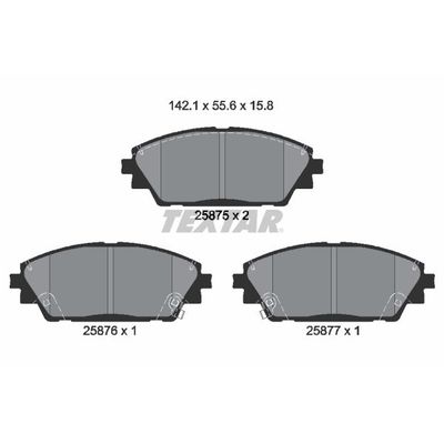 Fren Disk Balata Ön Mazda 3 Sedan (BM/BN)(07.2013->)  TEXTAR 2587501