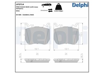 Fren Disk Balata Ön DELPHI LP3714  A0004200804 4200804 0004200804 4203903 0004203903 A0004203903