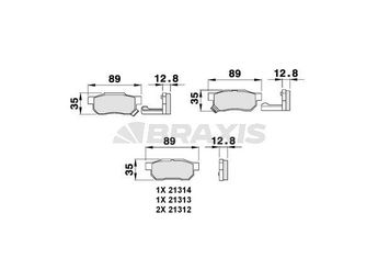 Fren Disk Balata Arka BRAXIS AB0081  EJP1437 43022ST3E50HE 43022TF0G01 43022SAAE51 6022SP8000 06022SP8000 43022-SAA-E51 43022SF1S01 43022ST3E00 43022ST3E50 43022-ST3-E50HE 43022TF0G00 43022-TF0-G01 43022TM0G00 GBP90316 GBP90316AF