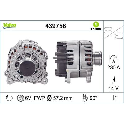 Alternatör  VALEO 439756