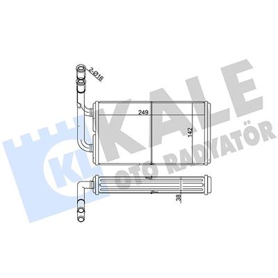 Kalorifer Radyatörü  Ford Transit P.Van Kısa Şasi (EY)(1995->)  KALE 104600