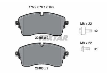 Fren Disk Balata Ön TEXTAR 2248505  LR162045 LR134644 LR139155 LR110409 LR128251