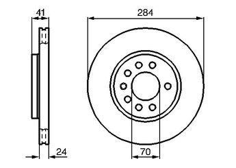 Fren Disk Ayna Ön Sağ ve Sol BOSCH 0 986 478 717  569047 90442513 90 442 513 4241428 42 41 428 4839007 48 39 007