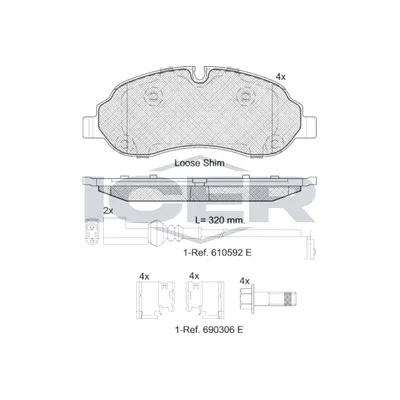Fren Disk Balata Ön Ford Transit Custom P.Van (TTF)(2012->)  MGA 55679