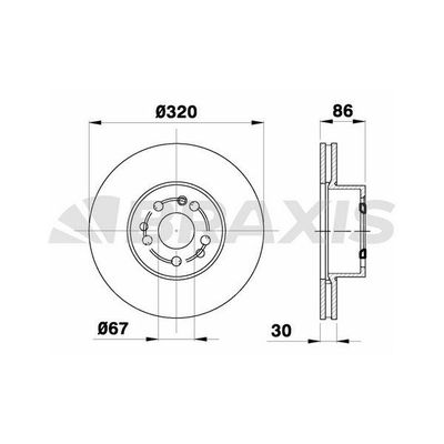 Fren Disk Ayna Ön Sağ ve Sol BRAXIS AD1034