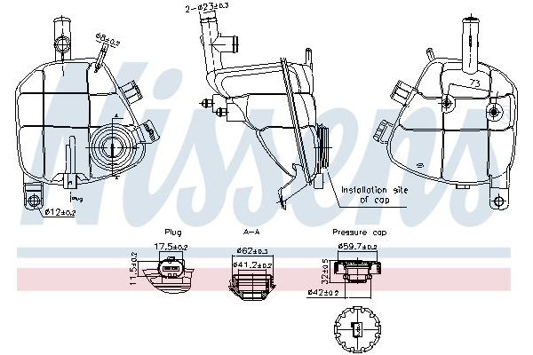 Radyatör Yedek Su Deposu  Mercedes ML -Serisi (BM 164)(03.2005->)  NISSENS 996202