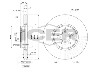 Fren Disk Ayna Ön Sağ ve Sol AYD 50309  CV611125GA 1724956 1746793 1770767 1829608 1844117 3M512C375CC 3M512C375CD 3M512C375CE 9M512C375AA BRRF97 CV611125FA DV611125FA KU2Z1V125B 6154210 6156110 CV6Z1125D 31341644 31381376 31400818 31400938