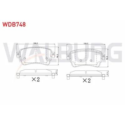 Fren Disk Balata Arka Opel Zafira Life (2019->)  WALBURG WDB748