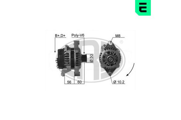 Alternatör  Opel Frontera A (1992->)  ERA 210065A