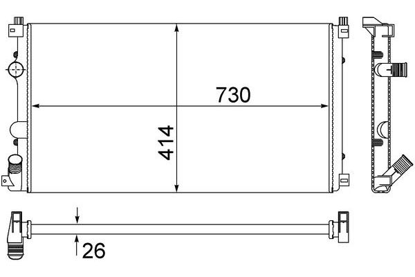 Su Radyatörü  Renault Master II Tip 2 Kombi (09.2003->)  MAHLE CR 1683 000S