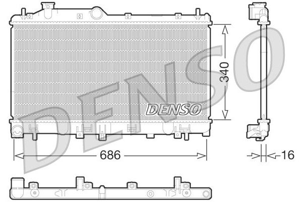 Su Radyatörü  DENSO DRM36013