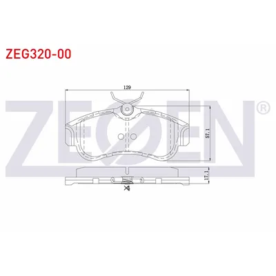 Fren Disk Balata Ön Nissan Primera 4 Kapı/ Traveller [SW] (P10/W10)(1989->)  ZEGEN ZEG320-00