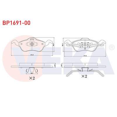 Fren Disk Balata Ön VEKA BP1691-00
