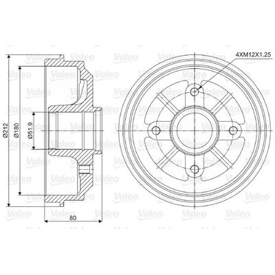 Kampana Arka Sağ veya Sol Peugeot 206 + (02.2009->)  VALEO 237001