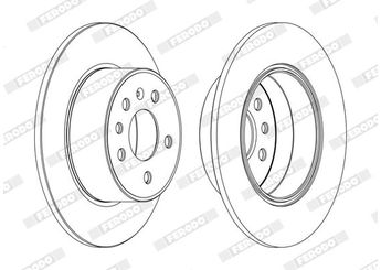 Fren Disk Ayna Arka Sağ ve Sol FERODO DDF1083C  4837027 4839015 4839338 569210 569 210 569118 90512910 90 512 910 4565693 5024260 5084751 5391578
