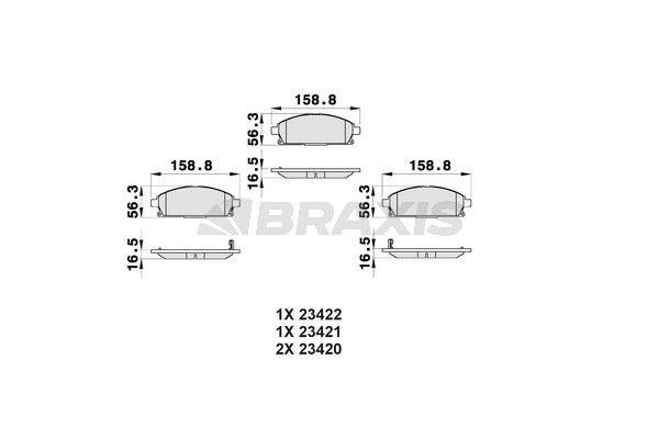 Fren Disk Balata Ön Nissan Pathfinder (R50)(07.1997->)  BRAXIS AB0166
