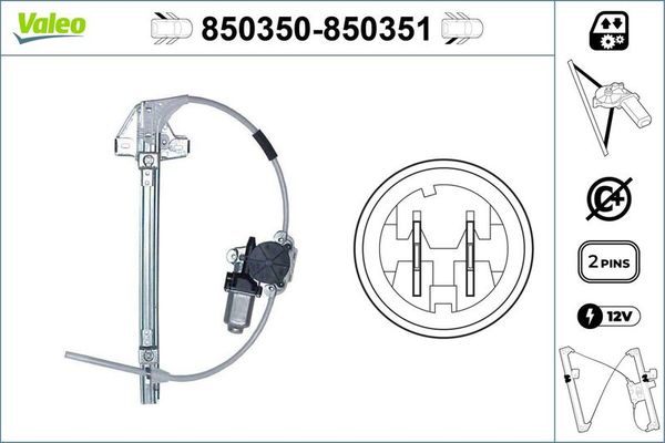 Cam Krikosu Arka Sol VALEO 850350