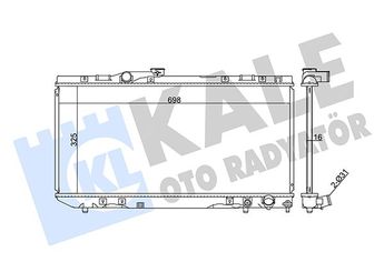 Su Radyatörü  KALE 351950  1050192 1640074500 16400-74500 1640074510 16400-74510 1640074540 16400-74540 1640074520 1640074530