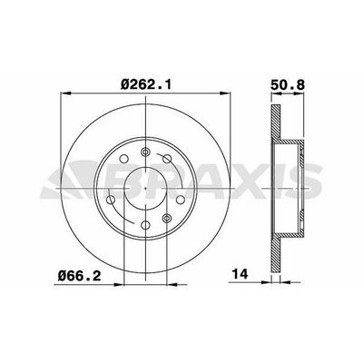 Fren Disk Ayna Ön Sağ ve Sol Land Rover Freelander 1 (LN)(01.1998->)  BRAXIS AE0245