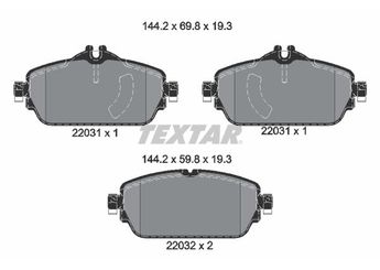 Fren Disk Balata Ön TEXTAR 2203101  A0004209703 4204500 0004204500 4208700 0004208700 4208903 0004208903 4209703 0004209703 74204620 0074204620 84203120 0084203120 84203720 0084203720 A0004204500 A0004208700 A0004208903 A0074204620 A0084203120 A0084203720
