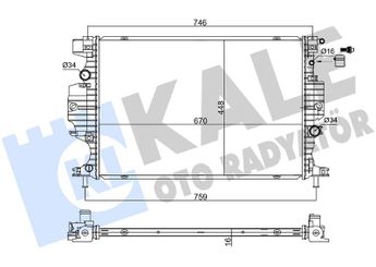 Su Radyatörü  KALE 361460  2131034121 2131034122 2131034123 2066575 2069561 5184274 DG938005AD DG938005CC DG938005CD