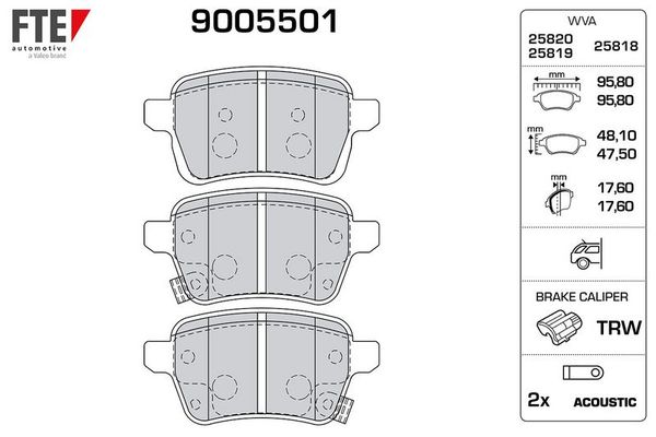 Fren Disk Balata Arka FTE 9005501