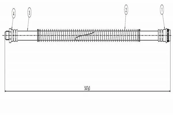Fren Hortumu Ön Sağ veya Sol Peugeot 306 3/5 Kapı (S1)(06.1996->)  CAVO C800 412A