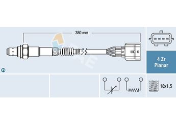 Oksijen (Lambda) Sensörü  FAE 77625  8200632571 82 00 632 571