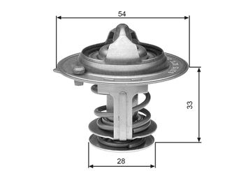 Termostat 82 °C  GATES TH29882G1  2550023010 2550025001 255002GTA0 25500 2GTA0 2550023001 2550025002 75613