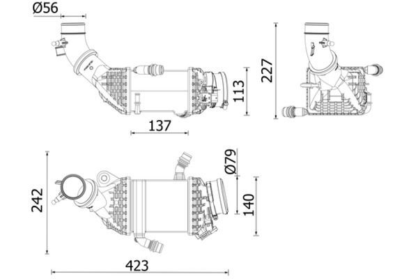 Turbo Radyatörü  BMW X5 M Serisi (F85)(2015->)  MAHLE CI 658 000P