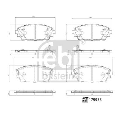 Fren Disk Balata Ön Mazda 3 Sedan 4 Kapı (BP)(06.2019->)  FEBI BILSTEIN 179955